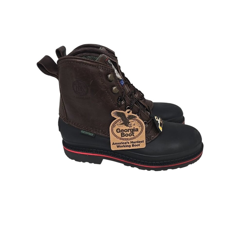 Georgia Boot Men's Muddog G6633 6" Waterproof Steel Toe Work Boot Chocolate 10M - Picture 6 of 8